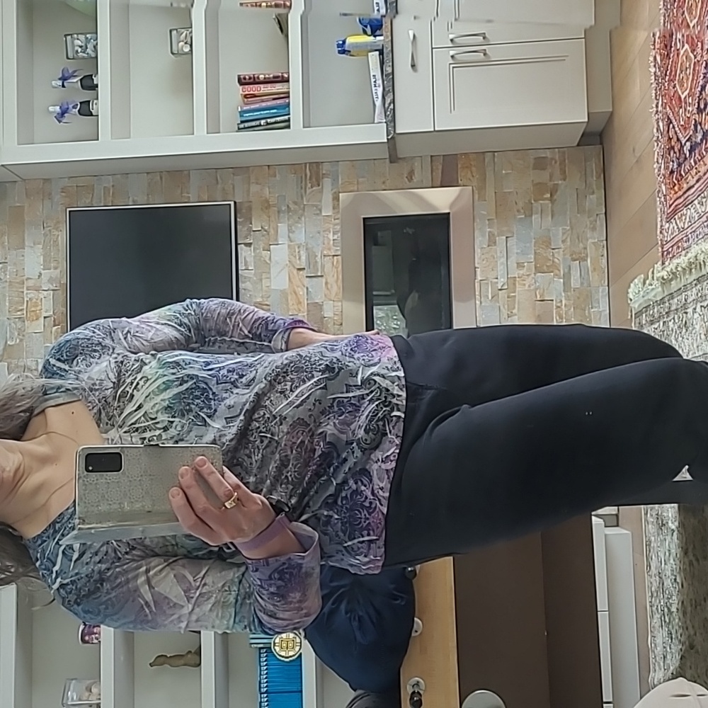 Women's long sleeve multi coloured top